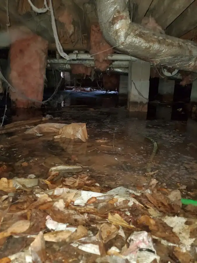 Crawl space flood assessment for Commercial Water Damage Restoration in Palm Springs